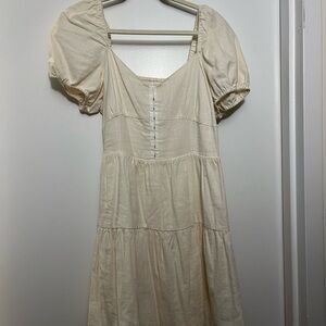 House of Harlow 1960 Ivory Puff Sleeve Dress